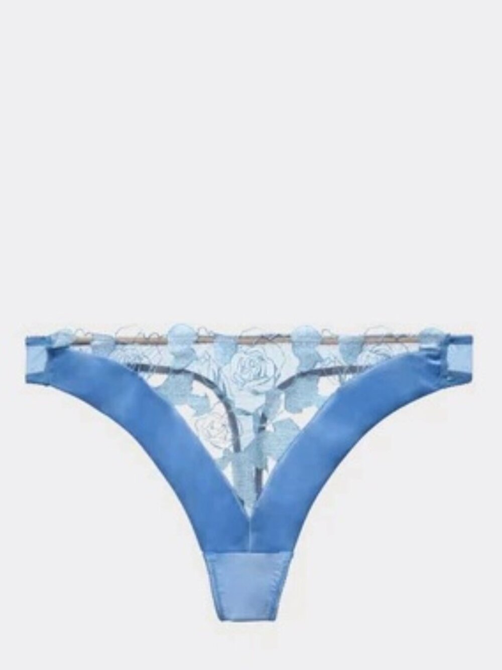 Dita Von Teese Ethereal Blue Rosabella G String, XS